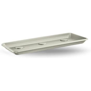 SOTTOFIORIERA ANTHEA 94x40x4,5 CM RETTANGOLARE IN PLASTICA GRIGIO PASTELLO