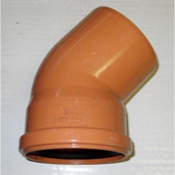 Subterranean 45° Soil Pipe Bend – 110 mm Inlet, Brown, Push‑Fit