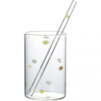 Tasse à lait Instagram en verre avec motif fruité