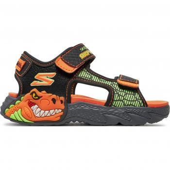 Sandalias Skechers para Niño Creature Splash Naranja y Negro