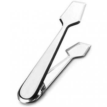 Silver Stainless Steel Service Tweezer 5 × 20 mm × 3 cm with Spring Mechanism