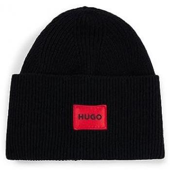HUGO Beanie mit Label-Detail Modell 'Xaff', Größe 1