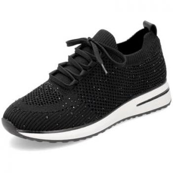 Remonte Slipper Sneaker mit kleinen Strass‑Steinchen – Glanzoptik