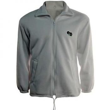 G5 Outdoor Sports Lawn Bowling Unisex Zipper Polar Fleece Jacket with Logo in White