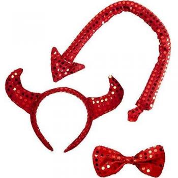 Widmann Set da Diavoletto con Paillettes per Adulti Unisex