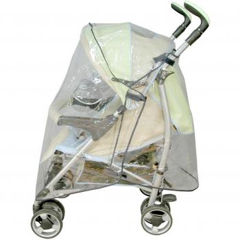 Bambisol Protection de Pluie Universelle pour Poussette avec Canopy Transparent