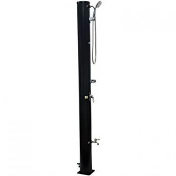 Habitat & Jardin Ducha Solar Redonda Fresh 40L: Grifo Mezclador y Enjuague para Pies