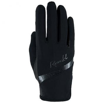 Gants Lorraine Roeckl noir avec doublure polaire pour équitation