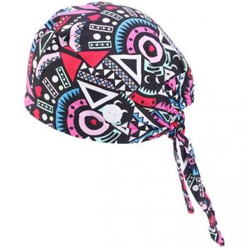 Printed Cotton Hair Cap with Buckle for Sleep