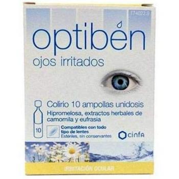 Optiben Irritated Eyes Eye Droplets, 10 Ampoules