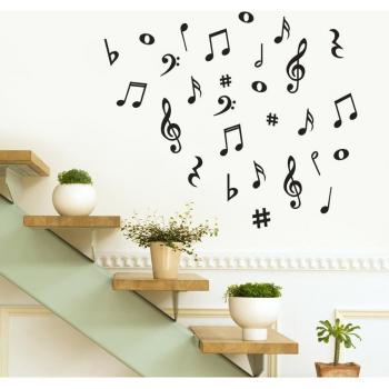 Musical Note Removable Wall Decal Vinyl Mural for Home Interior Decor