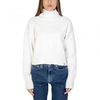 Pull col roulé boucle femme CK Marron S