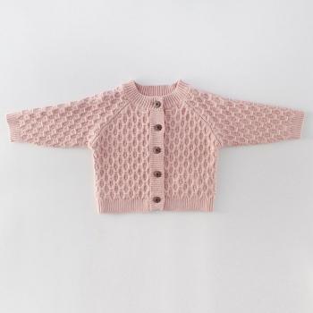 Winter Baby Sweater with Petal Collar for Girls 1-2 Years