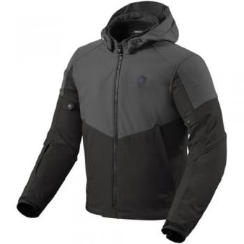 Revit Afterburn H20 Motorrad-Textiljacke – Schwarz/Grau, M, männlich