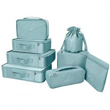 BETLLEMORY 8 Sets Packing Cubes with Waterproof Shoe Storage