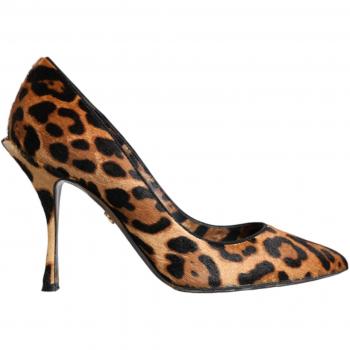 Dolce & Gabbana, Pumps, Female, Brown, Leopard Calf Hair Heels, Size: 6 US