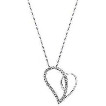 Collier femme Bluespirit, B-ELEGANTE, argent rhodié 925, zircons