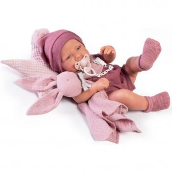 Muñeca Antonio Juan con Dou Dou Conejito y Cojín Estrella 42 cm