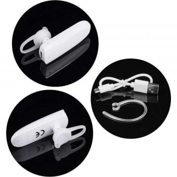 Auricolari bluetooth bianchi per vivavoce smartphone e tablet