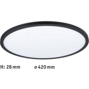 Paulmann Atria Shine LED Panel Black 3-Step Ø42cm H 2.8cm W 42cm D
