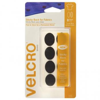 Velcro Brand Non‑Sewing Backing for Cloth – 1″×¾″ Ovals, 8 Pack
