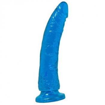 Basix Slim Dildo von Pipedream – 17,8 cm Länge, 4,4 cm Durchmesser, blauer Farbton, Saugnapf