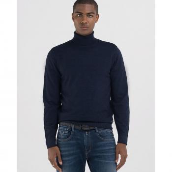 Replay Sweater Collo Alto Uk6.000 g21901 Blu Notte 2XL