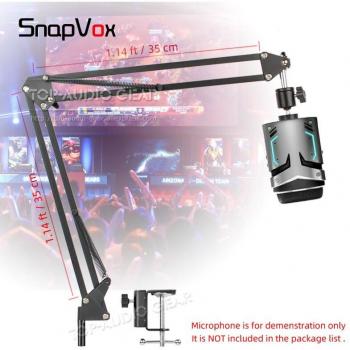 Soporte de Sobremesa Boom con Brazo de Micrófono Tipo Tijera