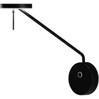 Invisible LED Wall Reading Light Matt Black Touch Dimmer 765lm 3000K