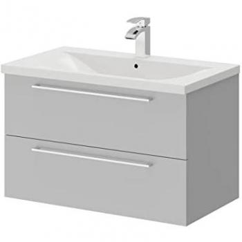 Napoli 800mm Wall Mounted Vanity Unit with 1 Tap Hole Basin and 2 Drawers