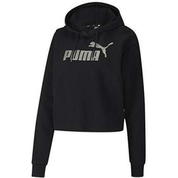 Donna: Felpa PUMA Ess+ Metallic Cropped nero XS