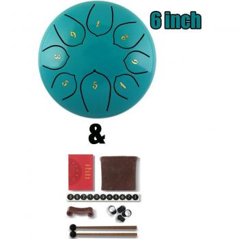 6 Inch Meditation Steel Tongue Drum with 8 Notes