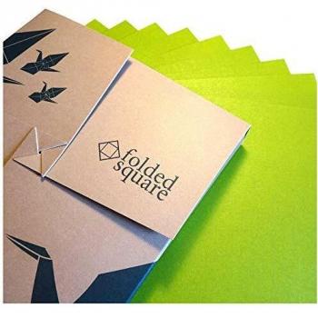 Premium Green Origami Paper | 100 Sheets | 15cm x 15cm | Pantone 390