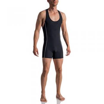 Olaf Benz Herren Beachbody Dunkelgrünes Unifarben