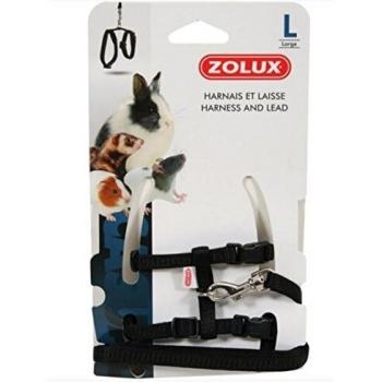 Laisse et harnais Zolux pour animaux de compagnie, Noir, Taille L