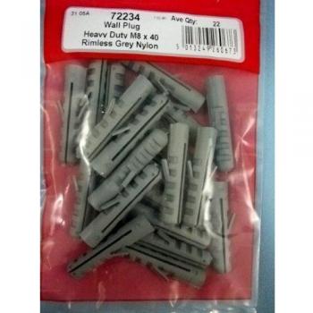STARPACK M8 40-Unit Grey Nylon Wall Plug Kit – 72234