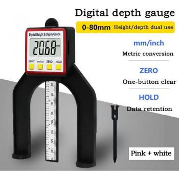 Junejour Magnetic Feet Digital Depth Gauge for Router Tables