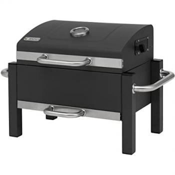 Tepro Garten Toronto Easy Griglia a carbonella con termometro sul coperchio, superficie griglia: ca. 42 x 31 cm, colore nero