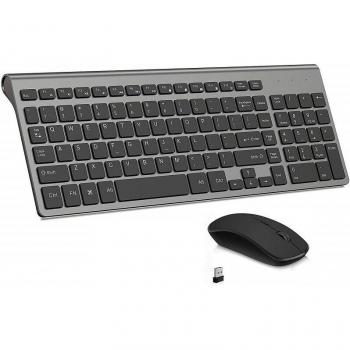 Compact Wireless Keyboard and Mouse Combo