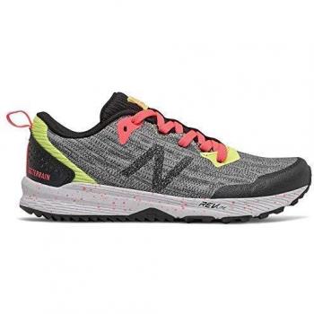 YPNTRST3 Trail‑Kicks für Mädchen – New Balance Nitrel in Grau, Schwarz und Pink – EU 35