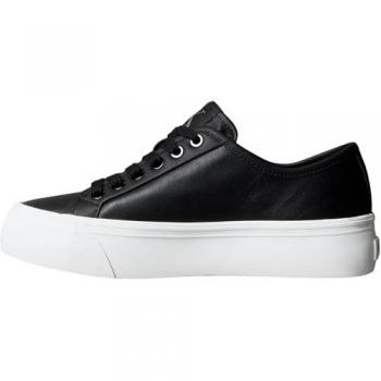 Calvin Klein Jeans Plateausnecker VULC Flatf LACE UP – Damen 38 Schwarz-Weiß