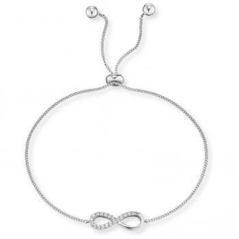 Bracciale Engelsrufer Argento Infinito 17 cm con Luci di Zircino
