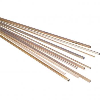Messing Vierkantprofil 200 x 25 x 25 mm