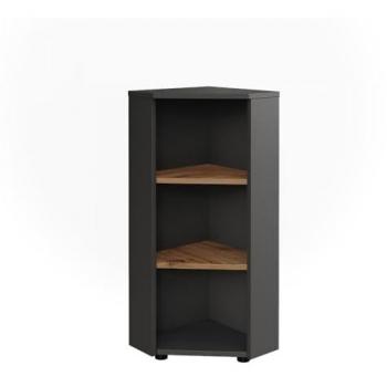 Vicco Arredo Mobiletto Angolare Antracite 33x81cm 3 Vani Organizzatore