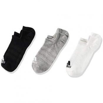 Adidas Herren Light Nosh 3PP Unsichtbare Socken, Mgreyh/White/Black, S