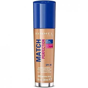 Rimmel Match Perfection Flüssiges Make Up SPF 20 Farbton 400 Natural Beige 30 ml