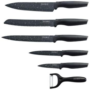 Set di Coltelli Nero Royalty Line Rl Mb5 con Rivestimento Antiaderente