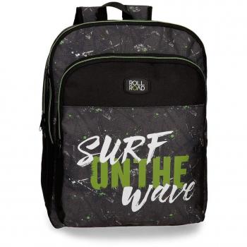 Roll Road Backpack Escolar Negro – 33x42x17 cm, 23.56L