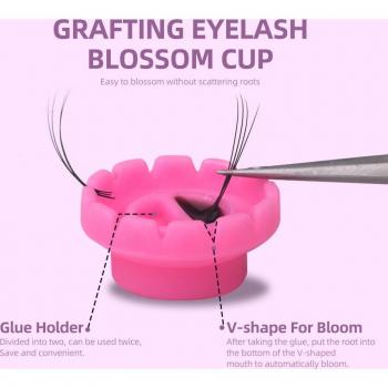 Pink & Yellow Eyelash Glue Holder Cups