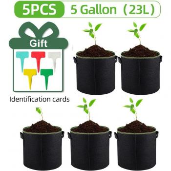 Set de Bolsas de Fieltro para Jardinería con Asas